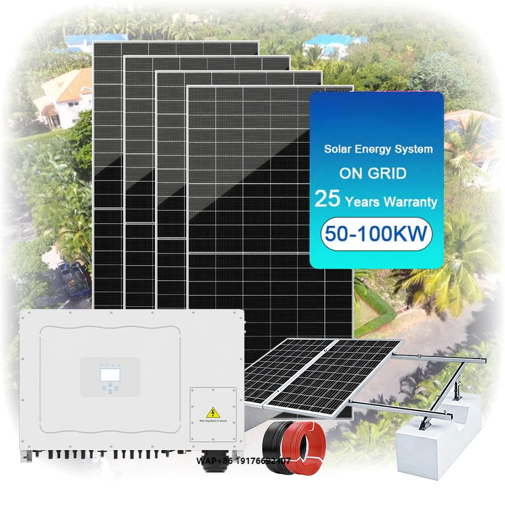 Industrial Solar Panel Power Lithium Battery System Hybrid Set 50 kW 100kW Complete Container Off Grid Solar System