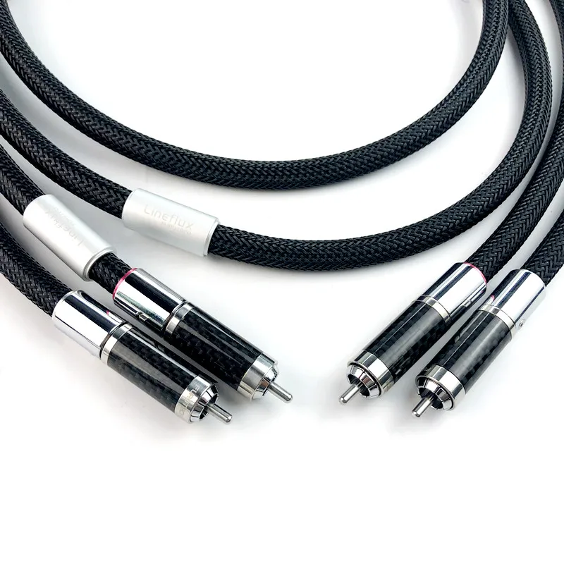 Furutech Lineflux Flux Series HiFi RCA Cables With Carbon Fiber Plugs for CD Player Amplifier Home Sound