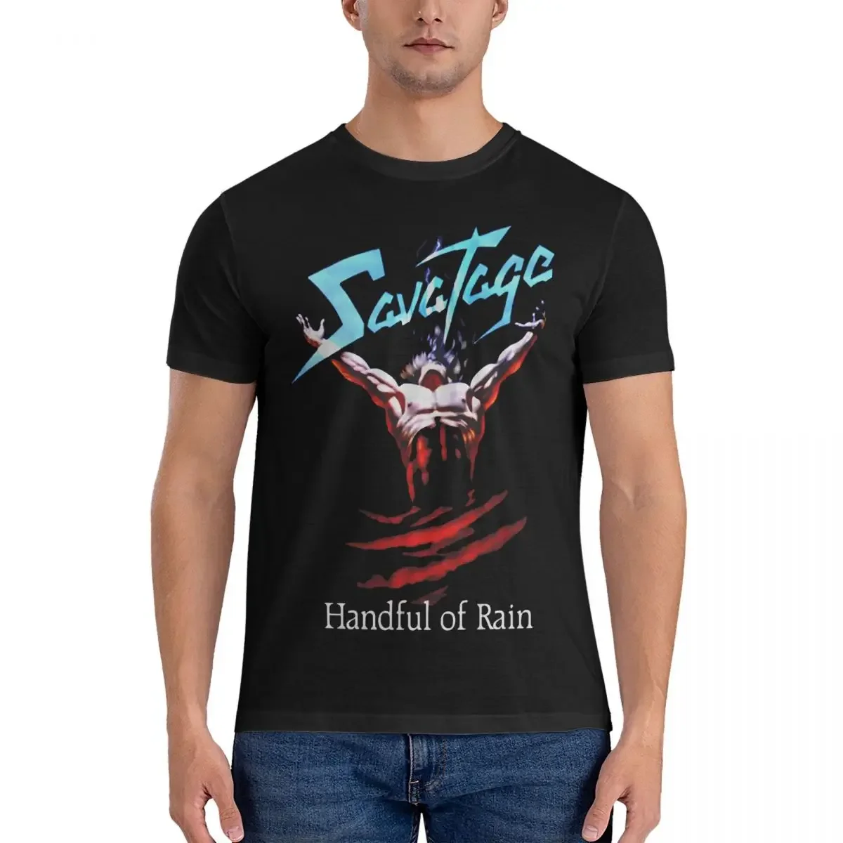 

Men's Stunning T Shirts Savatage 100% Cotton Clothing Leisure Short Sleeve Round Collar Tees Adult T-Shirt 2024 heavyweight hot