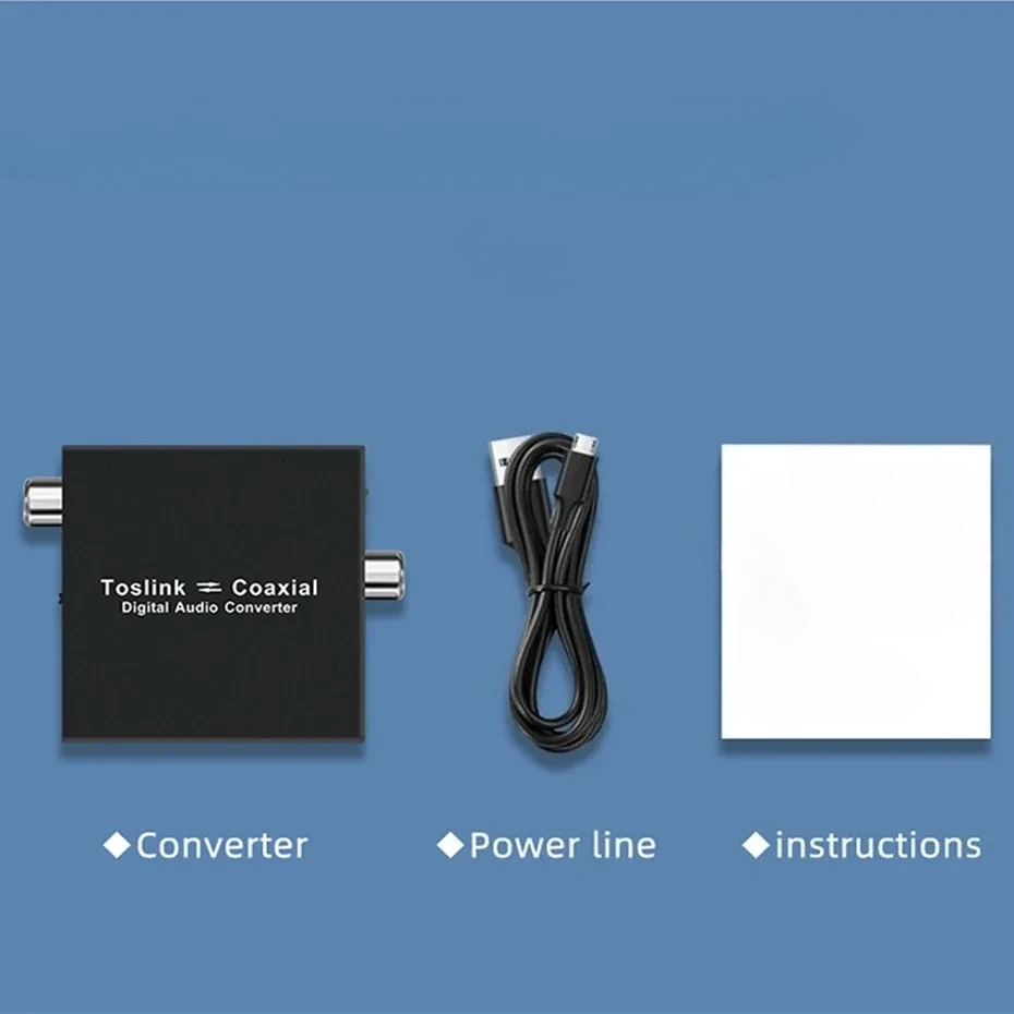 Digital audio converter Bi-directional RCA Digital coaxial to optical toslink converter Optical SPDIF Toslink to Coaxial