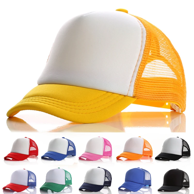 2023 New Mesh Baseball Cap For Kids Baby Boy Girls Summer Fashion Visors Cap Boys Girls Casual Snapback Hat Mesh Hip Hop Hats