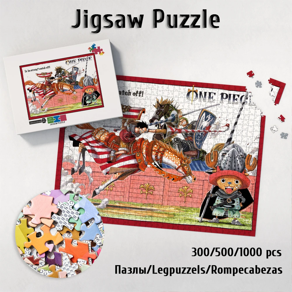 

Luffy and Zoro Unique Desaign Puzzle One Piece Board Games Cartoon Cute Chopper Toys Hobbies Diy Large Puzzle Best Gift for Kids