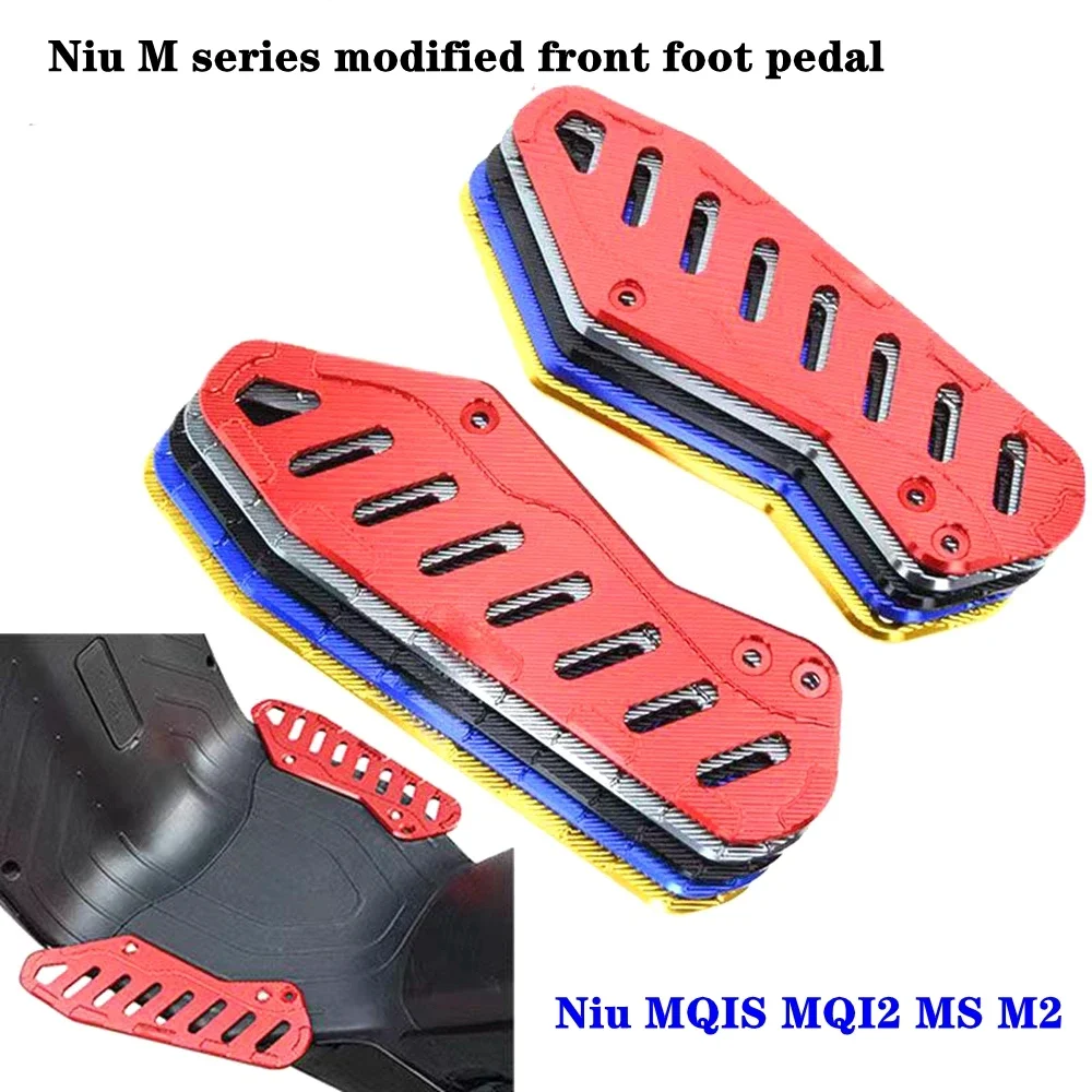 

Motorcycle CNC Aluminum Alloy Non-slip Footboard Front Foot Pedal Footrests Step For Niu MQis MQi2 MS M2 Electric Scooter Modify