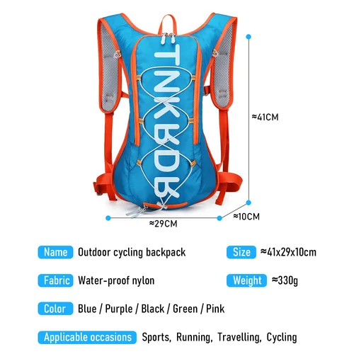 Imagen 2 del producto Mochila para ciclismo ThinkRider, bolsas para bicicleta de 12L, bolsa de agua para deportes al aire libre, escalada, senderismo, mochila de hidratación para bicicleta de montaña y carretera