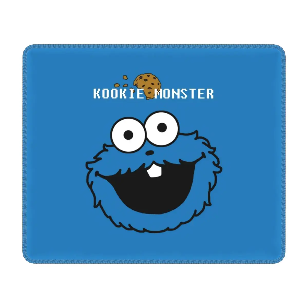 Custom Sesame Street Laptop Mouse Pads Waterproof Mousepad with Stitched Edges Anti-Slip Rubber Cookie Monster Mouse Mat Gamer