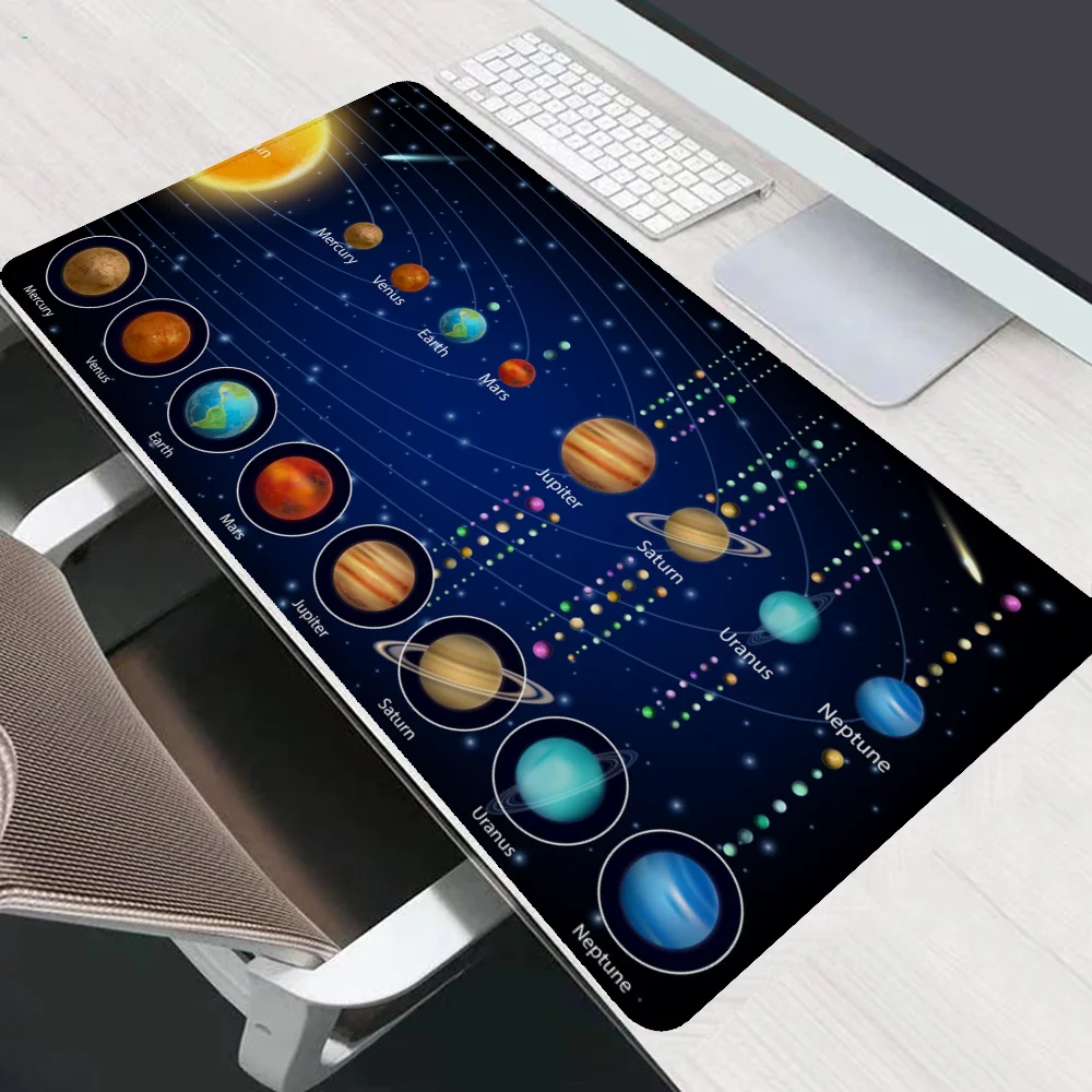 Solar System Planets Gaming Mouse Pad 900x400 Desktops Computer Mat Pc Gamer Desk Accessories Office Mousepad Mats Keyboard Xxl