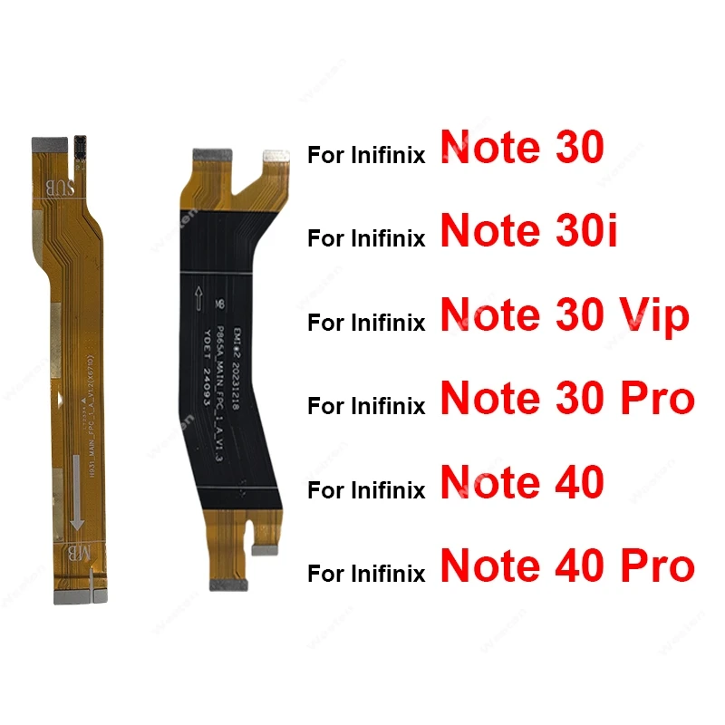 

LCD Mainboard Flex Cable For Infinix Note 30 30i 40 Pro VIP 4G 5G Motherboard Flex Cable Connector Repair Parts