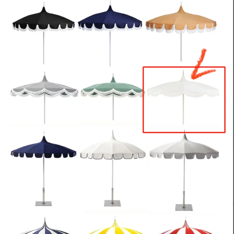 10 pieces of pure white sun umbrellas, delivered to your doorstep. The transportation time is 28-35 days for delivery.