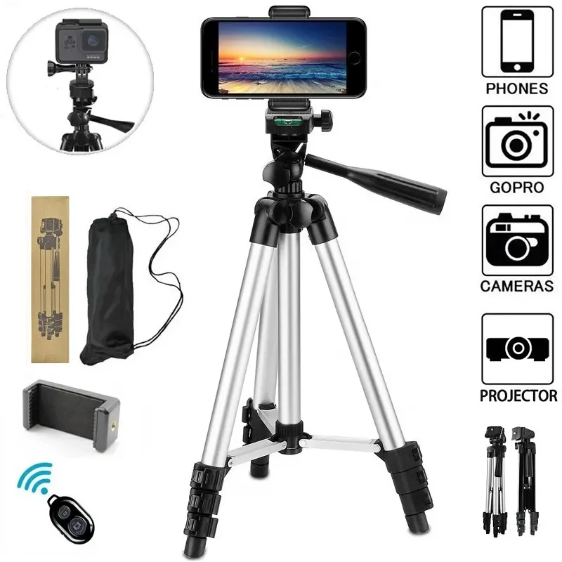 

Алюминиевый дорожный штатив для камеры, подставка для телефона, гибкий легкий штатив, подставка для фотосъемки для мобильного телефона Live Youtube