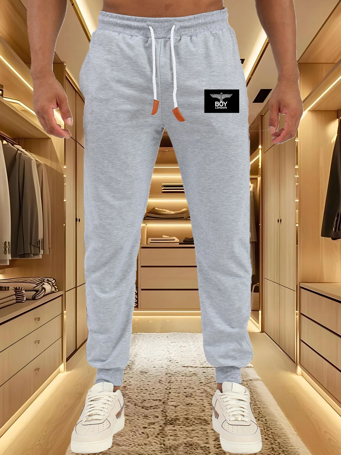 

Men Jogger Pants BOY LONDON Eagle Print Elastic Waist Sweatpants Men Casual Streetwear Trousers Drawstring Jogging Pants With Po