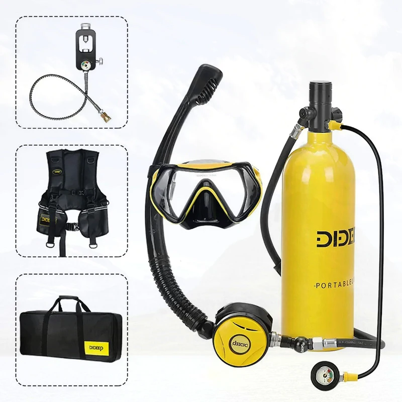 

2L Diving Scuba Snorkel Tanks Oxygen Cylinder Set Underwater Air Tank Hand Pump For Dive Diving Equipment X5000Plus