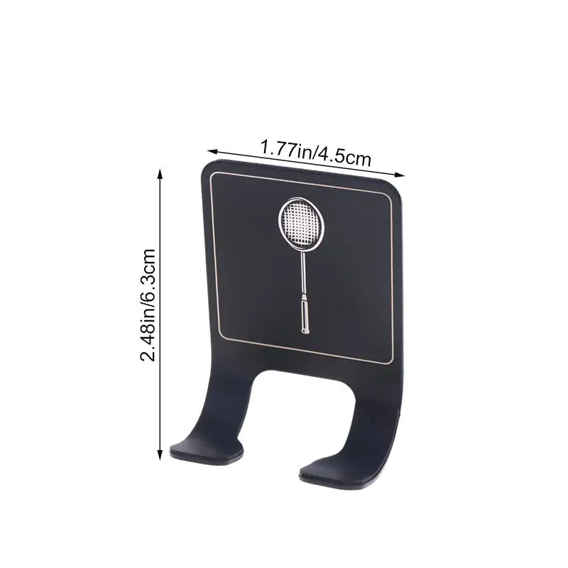 [J] Universal Tennis Racket Wall Mounted Racket Rack Vertical Display Stand Stainless Steel Wall Hook Badminton Racket Holder