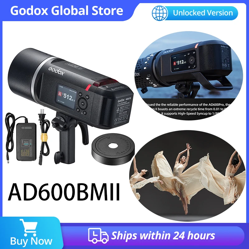 

NEW Godox AD600BMII AD600BM II Second-Generation external camera flash 600W high-power photography light