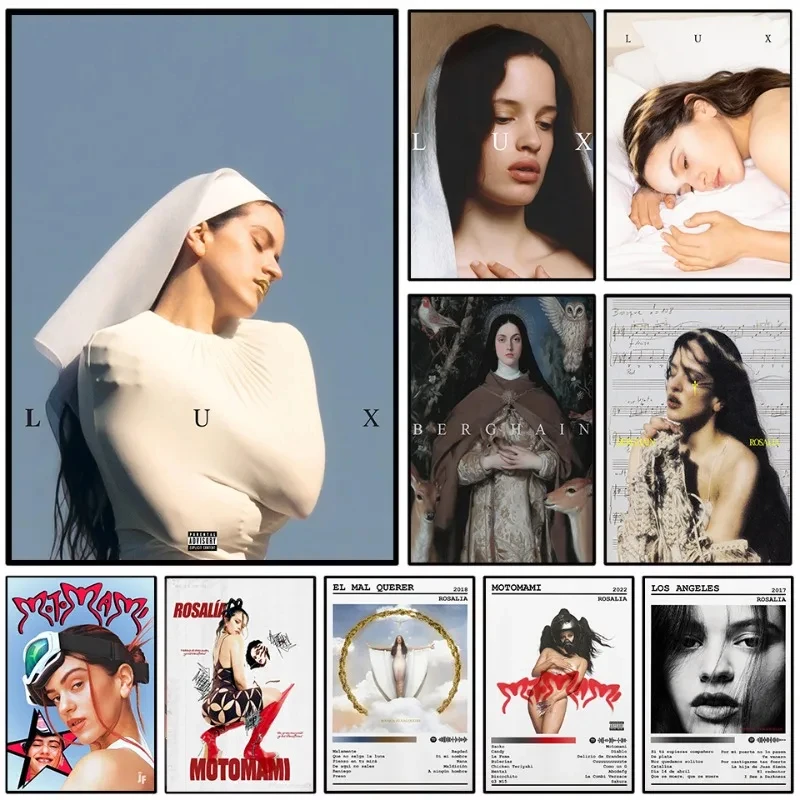 المغني Rosalia LUX ألبوم جديد مستوحاة كلمات الموسيقى الرجعية الجمالية المشارك حائط لوح رسم الفن صور ديكور المنزل هدية