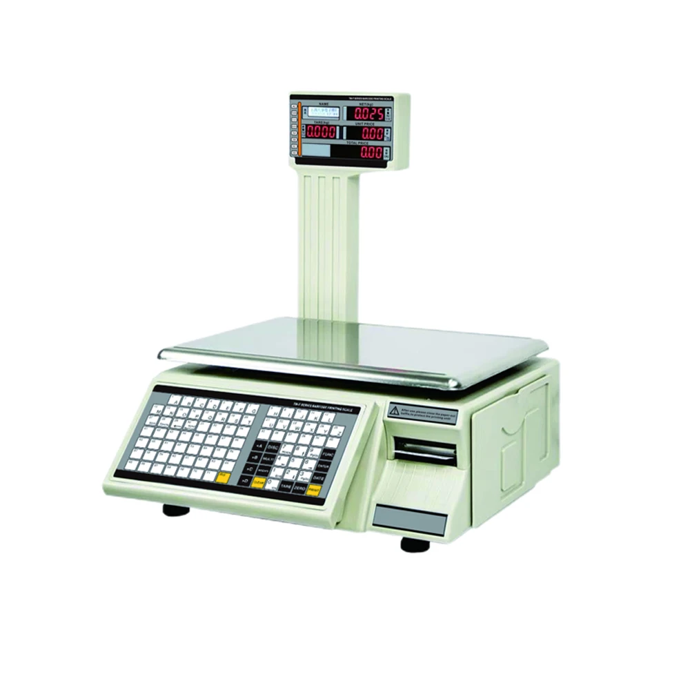 ATV&UTVAI Cameral Scale Intelligent Market Butcher Barcode Receipt Label Printing Printer Weight Scale 30kg