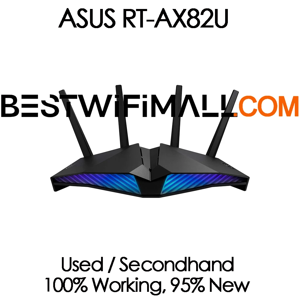 ASUS RT-AX82U WiFi 6 ROG Gaming Router AX5400 Dual-Band Game Acceleration Mesh Wi-Fi MU-MIMO Mobile Game Boost Streaming Gaming