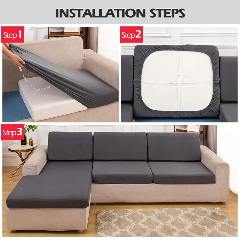 Waterproof Sofa Cover Stretch Seat Cushion Covers Sofa Slipcover For Living Room L Shaped Couch Cover Protector Cover For Home