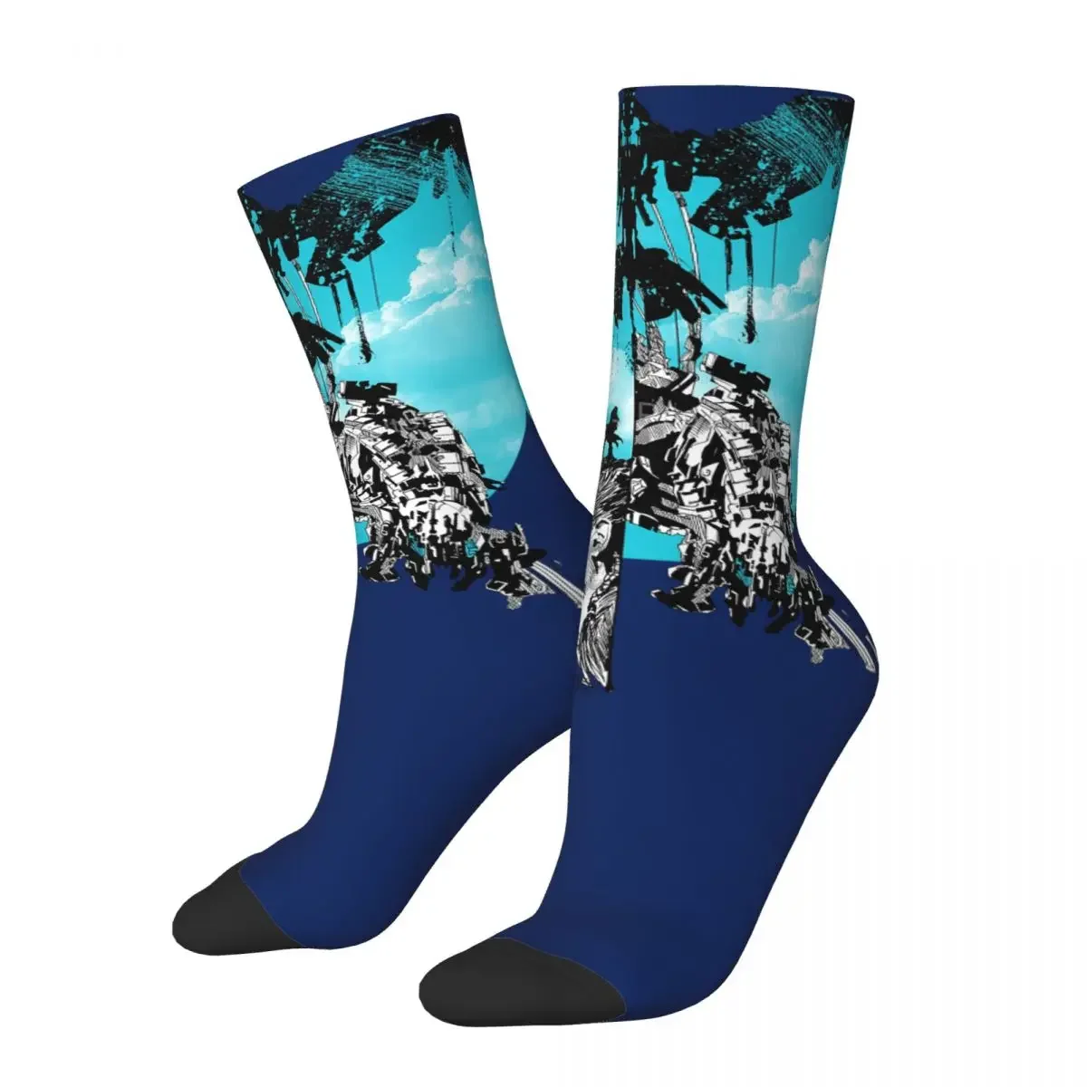 Enjoystick Men's Socks Vintage Harajuku Horizon Zero Dawn Hunter Aloy Game Street Style Novelty Seamless Crew Sock