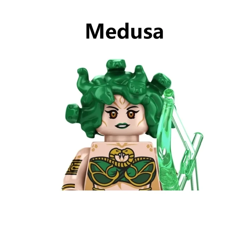 TP1044 Blocs de construction de la mythologie grecque Méduse Poséidon Zeus Jésus Hades Athéna Mini figurines d'action Jouets