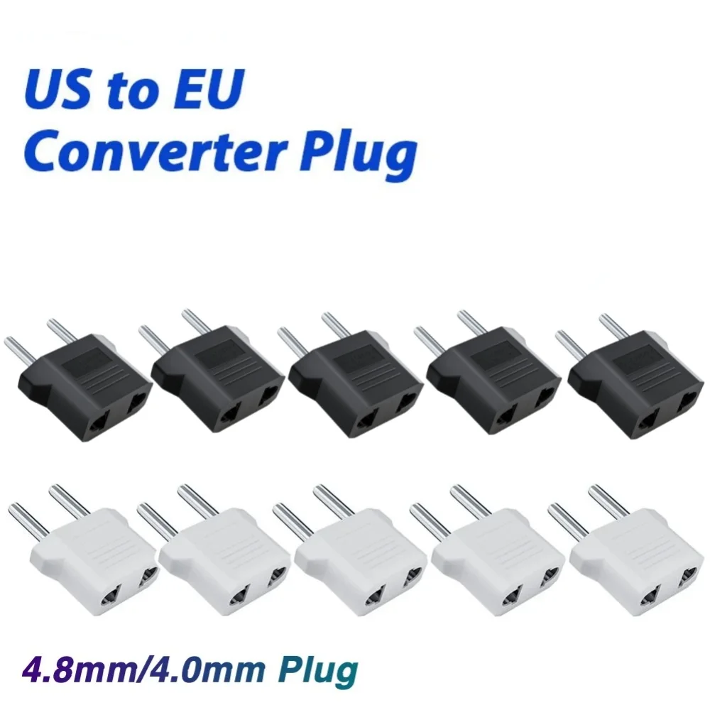 3/5/10PCS Phone Power Travel Converter Electrical Socket Plugs Adapters American China KR to EU Plug For Home Outdoor Traveling