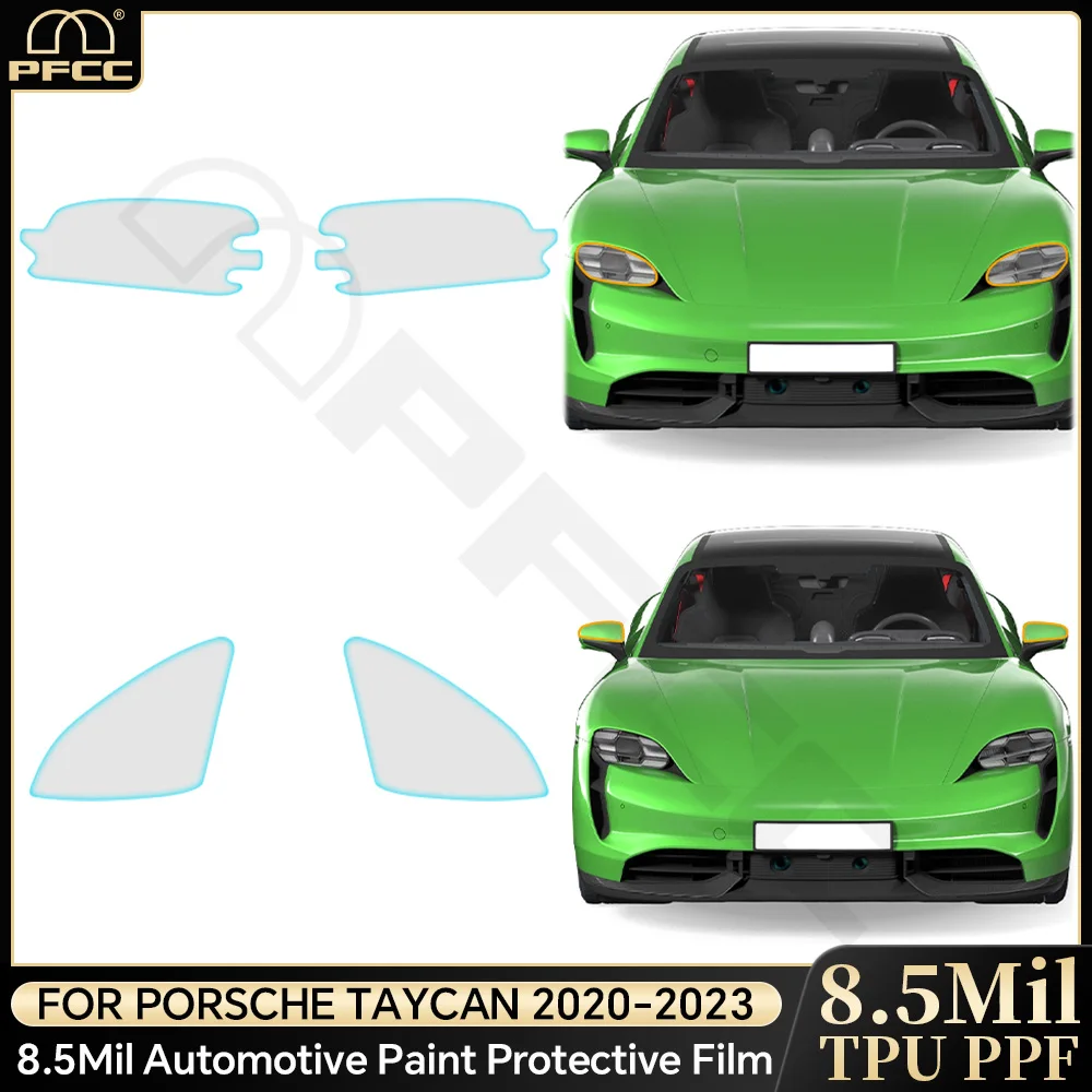 

Pre Cut Transparent Car PPF for Porsche Taycan 2020 2021 2022 2023 8.5Mil Paint Protection Film Car Wrap Headlight Rearview Film