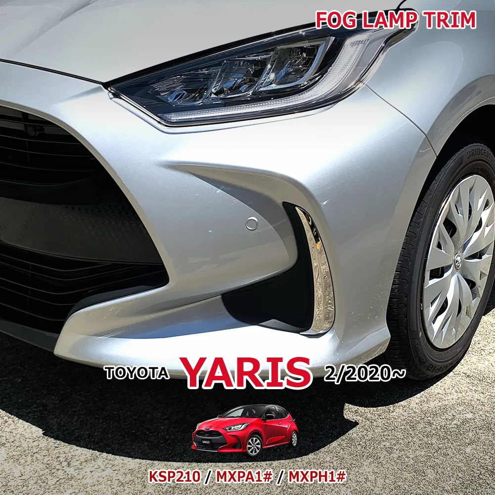 Guarnição enfeite luz de nevoeiro para Toyota Yaris KSP210, MXPA1, MXPH1, acessórios exteriores do estilo do carro, nevoeiro frontal, amp, 2020