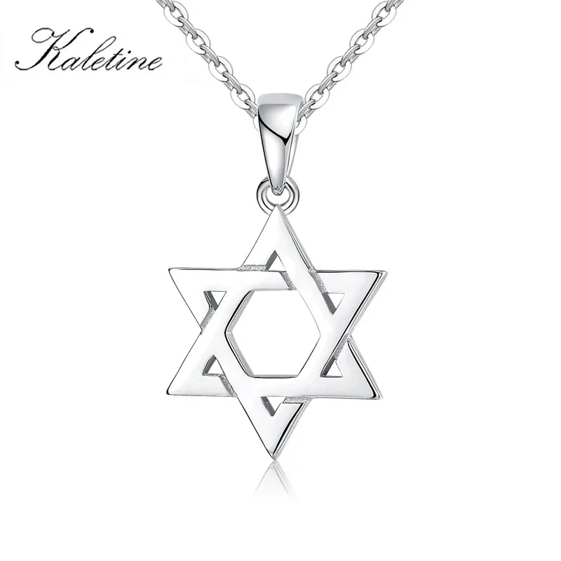 KALETINE Collare Magen Star David  925 Sterling Silver Pendant Israel Chain Necklace Women Judaica Jewish Vintage Fine Jewelry