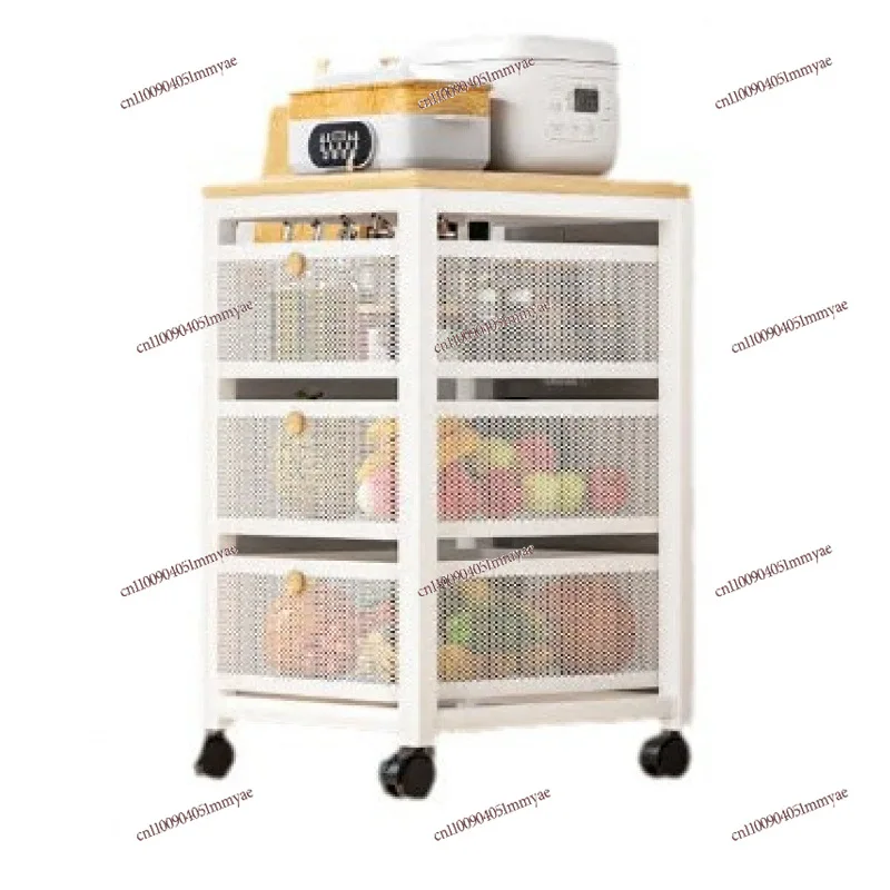 

Kitchen Vegetable Basket Rack Household Mobile Floor Type Multi-layer Fruit and Vegetable Storage Basket Multi-functional