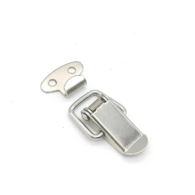 Factory Sells Like Hot Cakes Tool Box Lock 304 Stainless Steel Spring Clasp Box Wooden Duck-Bill Clasp Insulated Barrel