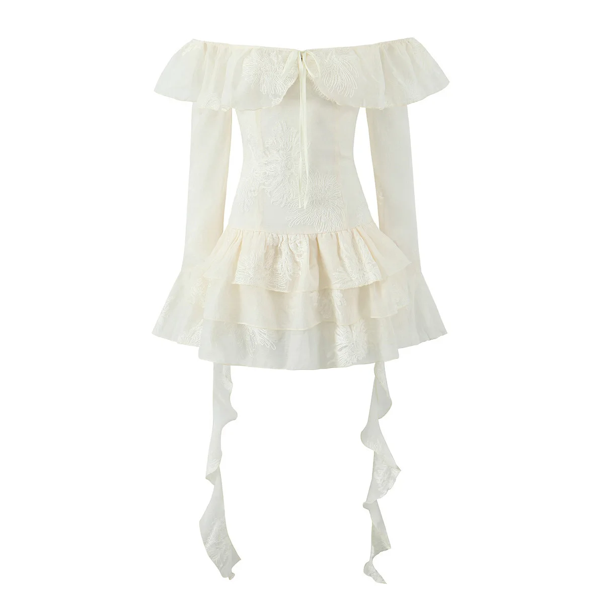 

Woemn Flare Sleeve Ruffle