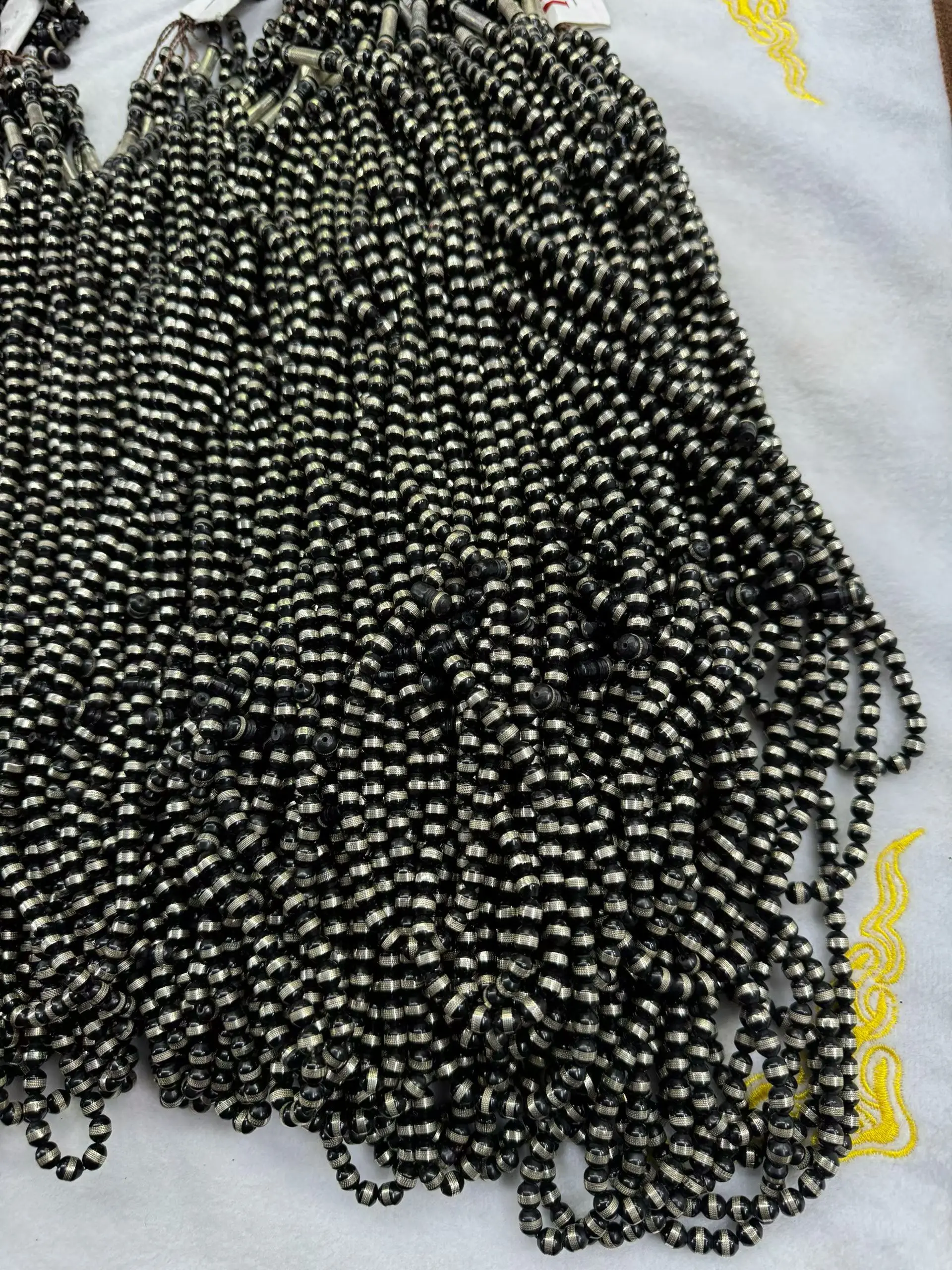 6mm Old Cook prayer beads Muslim rosary black metal silver thread high-quality exquisite gift first-line pharmacist wholesale