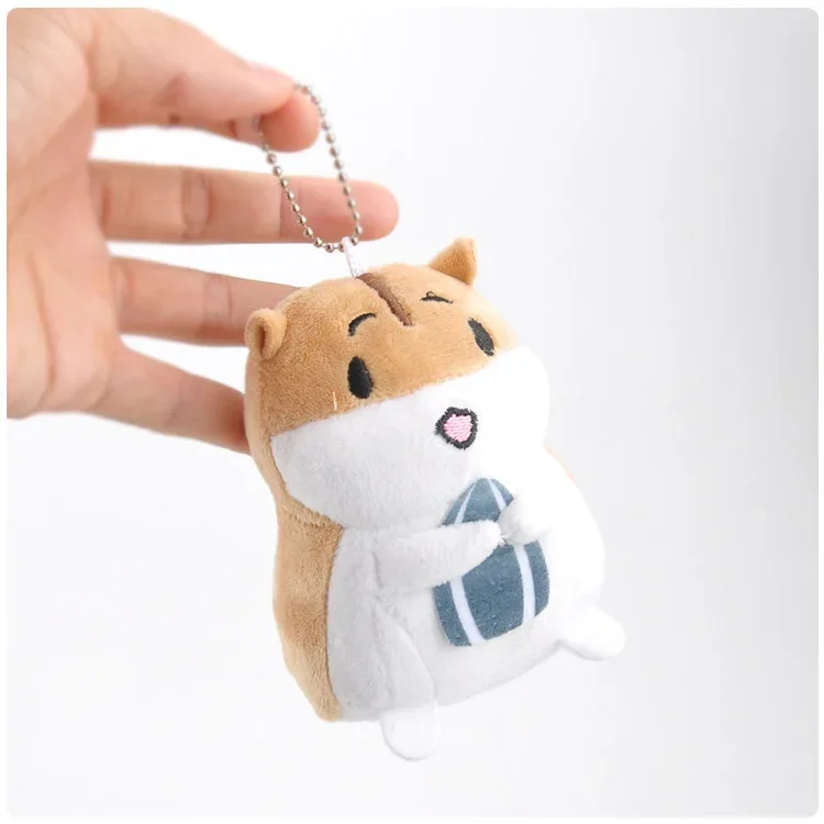 New Cute 12 Cm Plush Hamster Belly Feeding Soft Keychain Pendant Backpack Decoration Favorite Birthday Gift For Friends