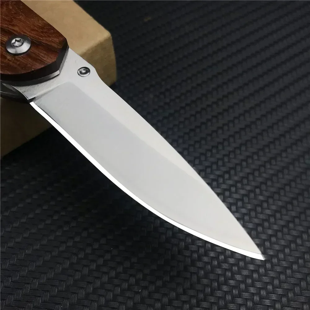 Russian Mini Folding Pocket Knife Outdoor Handmade Camping EDC 7Cr13Mov Blade Rosewood Handle Kitchen Tool Chef Fruit Knife