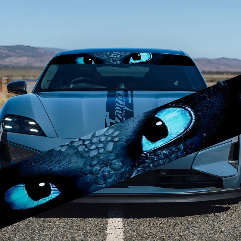 

1-piece set Toothless Car Front Windshield Sticker Vinyl Decal Truck SUV Banner Creative Decoration