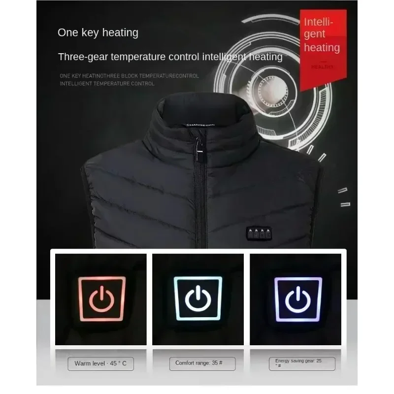 

Men's Winter Thermal Vest 21-Zone USB Powered Smart Jacket Thickened Warmth Design Outdoor Hiking Fishing Travel Functional Wear