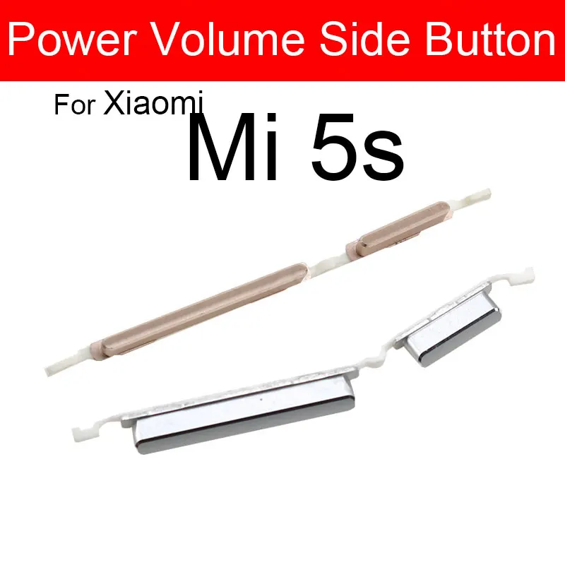 ON OFF Power Button Volume Side Button For Xiaomi Mi 5 5s 5X 5S Plus Mi A1 Power Volume Up Down SideKey Replacement Parts