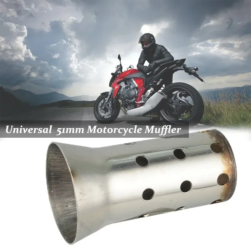 51mm Motorrad Auspuff kann Schall dämpfer Schall wand db Killer abnehmbaren Schall dämpfer Universal Motorrad Zubehör