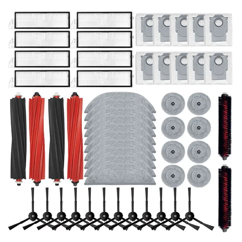 

BISM For Roborock S8 Maxv Ultra Robot Vacuum Cleaner Accessories Mop Choth Vacuum Bags Side Brush Filter Replaceable Parts