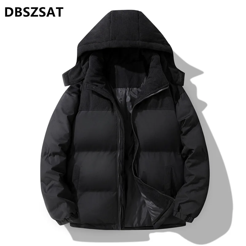 2028  Padded Jacket Men's Winter Trend Loose Color Matching Padded Jacket Men's Jacket Men Jacket Winter Jacket Men
