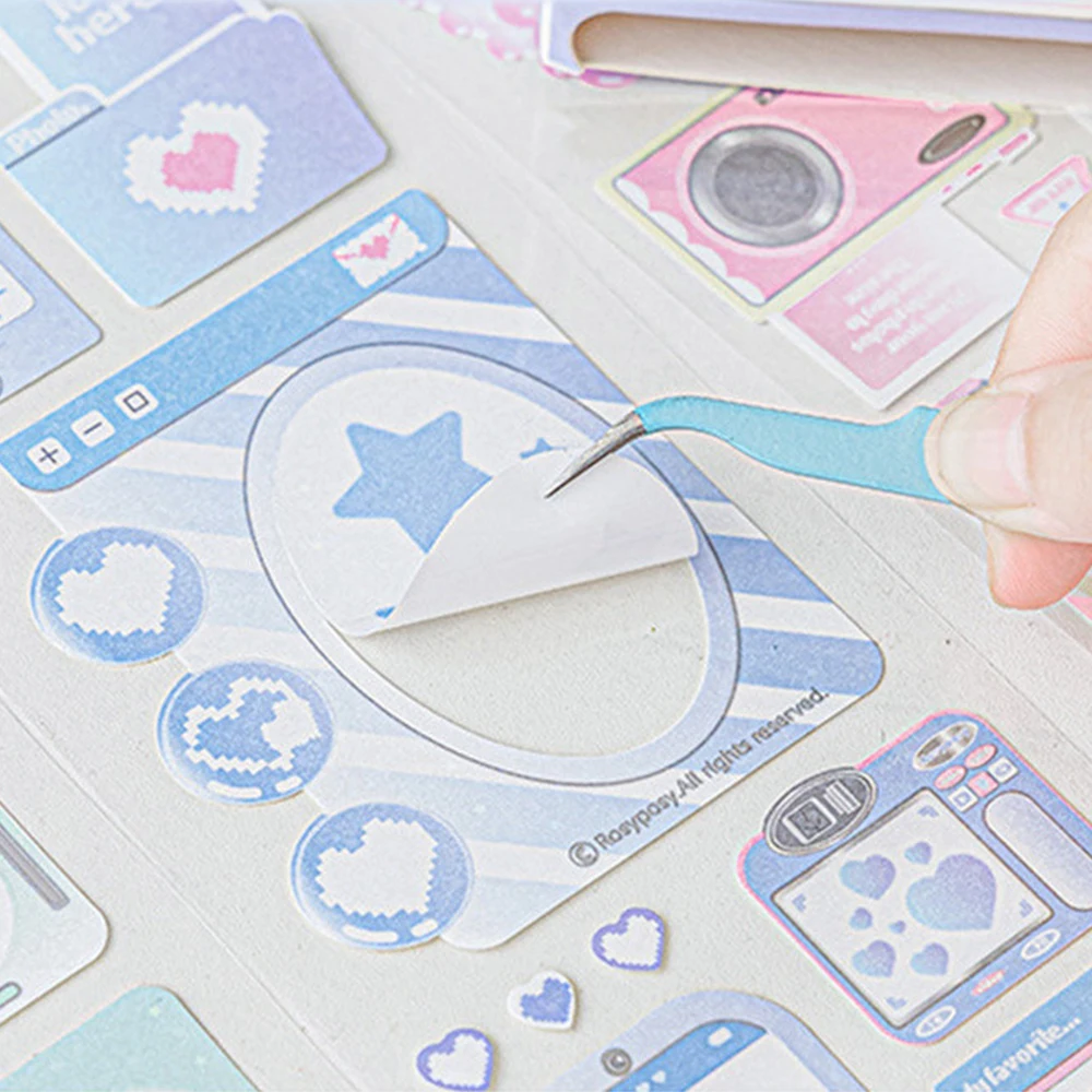 シルバー透かし彫りボーダーステッカー,便利で耐久性のあるステッカー,キラキラのラミネート,描画と使用,ホット,高品質