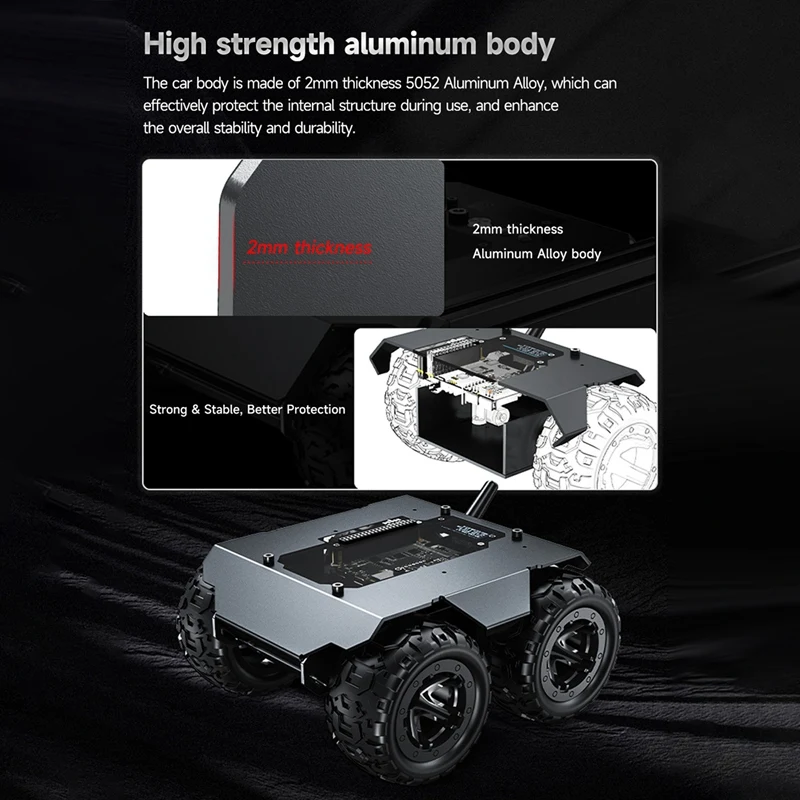 WAVE ROVER 4WD Mobile Robot Chassis Car Support Onboard ESP32 Module For Raspberry Pi 4B Zero Jetson Nano Accessories US Plug