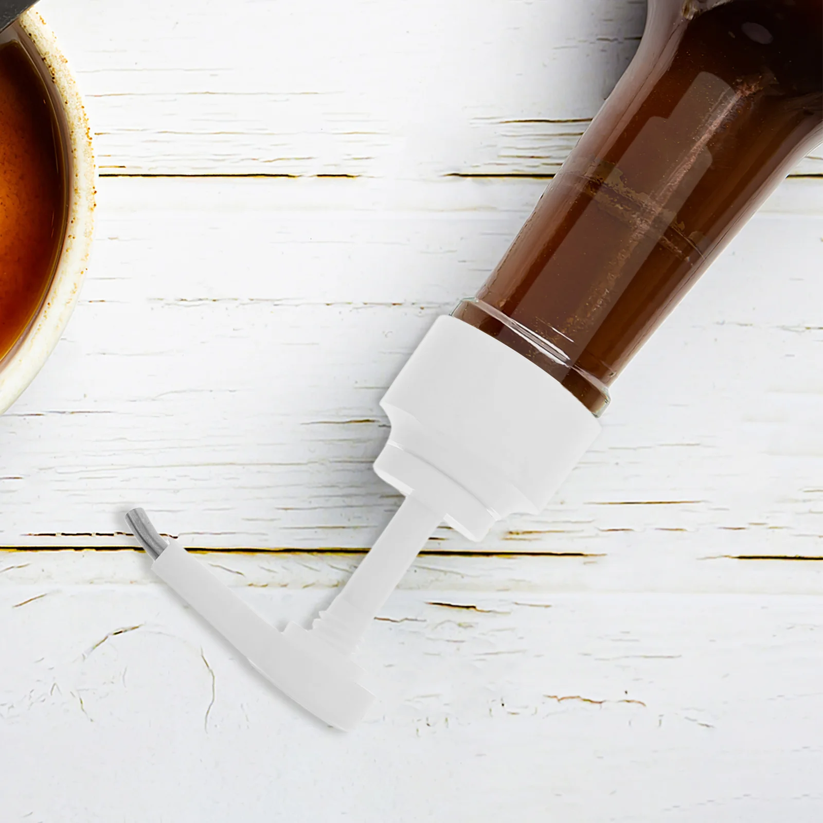 

2Pcs Oyster Sauce Pump Dispenser Stainless Steel Kitchen Seasoning Bottle Squeeze Nozzle Ketchup Sauce Dispenser