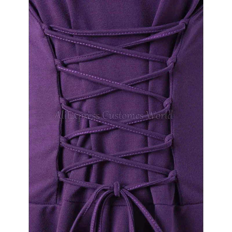 ฮาโลวีนRenaissanceยุคกลางเครื่องแต่งกายVINTAGE Gothicแม่มดElfเครื่องแต่งกายHoodedชุดมินิผู้หญิงHoodiesชุด