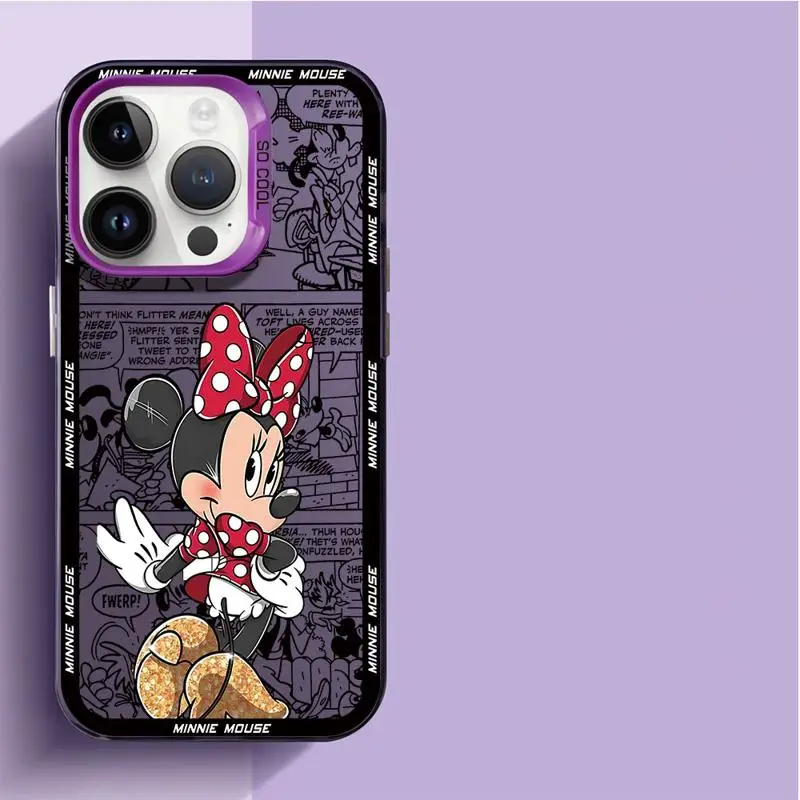 Cartoon Mickey Mouse Tigger IMD Matte Phone Case for iPhone 15 Pro Max 14 13 Plus 12 11 MINI XR X XS Anti-Fingerprint Funda 