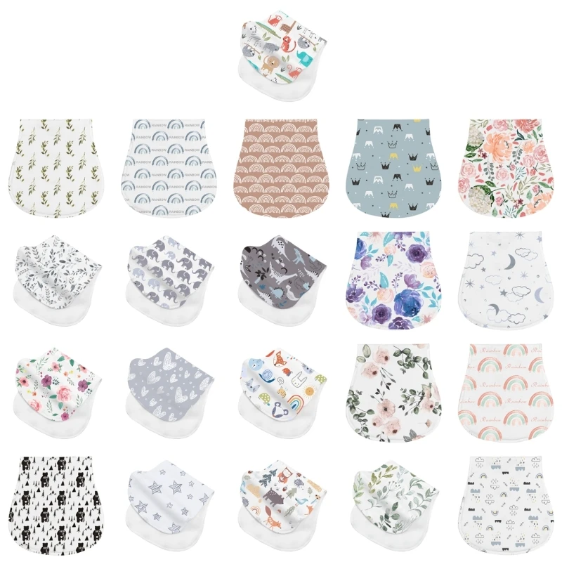 2024 2-Layer Burp Cloth Newborn Bibs Absorbent Baby Feeding Teething Bibs Soft-Cotton Burp Cloths for Babies Baby Shower-Gift