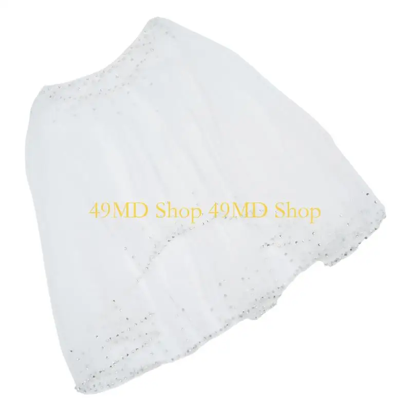 

49MD Прозрачная шаль с деталями из бисера и стразов отлично подходит для придания элегантности официальному наряду для особых