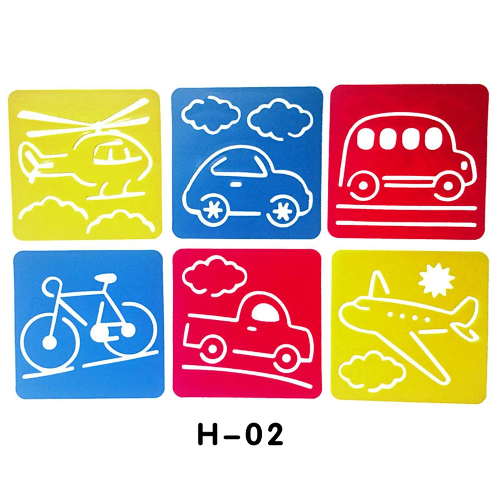 DIY Painting Template Stencils Animal Car Kids Drawing Toys Enhance Creativity and Intelligence Easy to Use - Detail 1