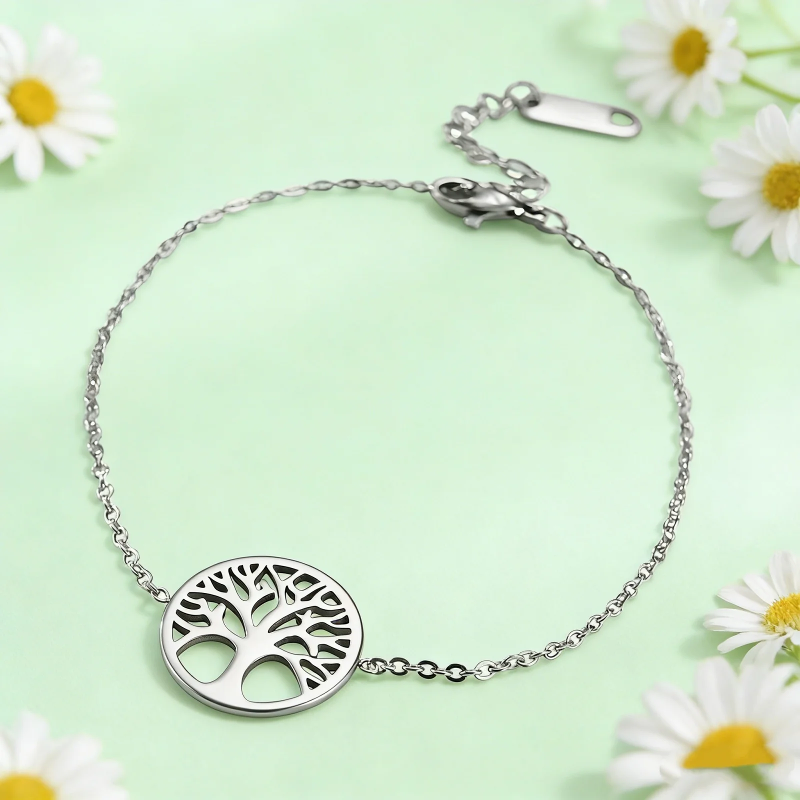 Tree of Life Charm Bracelet Viking Stainless Steel Adjustable Chain Bracelets Pulsera Amulet Jewelry Gift for Women Men view 5