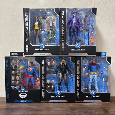 Mcfarlane Toys DC Collector Edition Black Canary/Vigilante/The Joker/1978 Superman/Zatanna 18cm Action Figure Model Doll