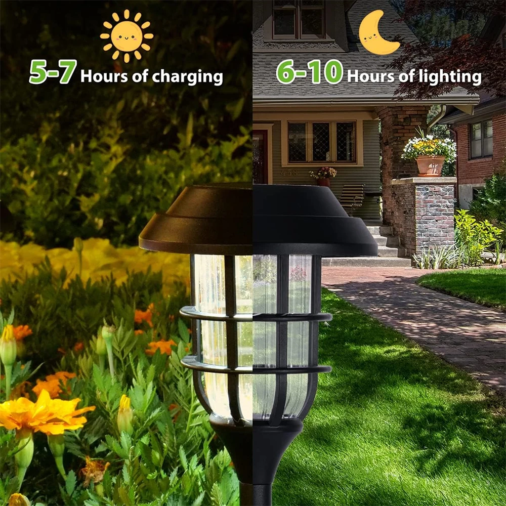 Solar Pathway Light Outdoor Bright Solar Lamp Outdoor LED Flame Garden Light Landscape Lighting for Yard Patio Walkway Driveway